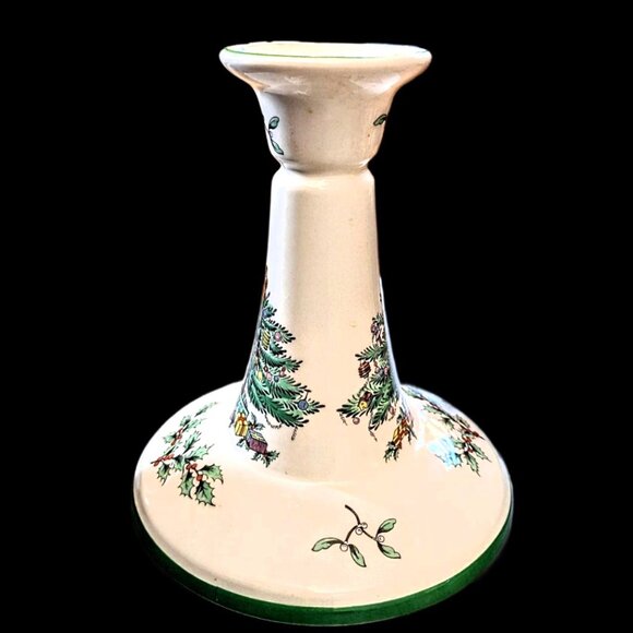 One Spode Christmas Tree Candle Holder/Stick 5 1/2" Excellent - Picture 6 of 10
